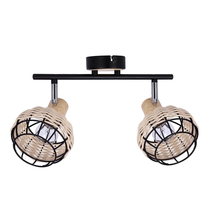 Spotlight TAJGA 2xE14/40W/230V rotting/svart