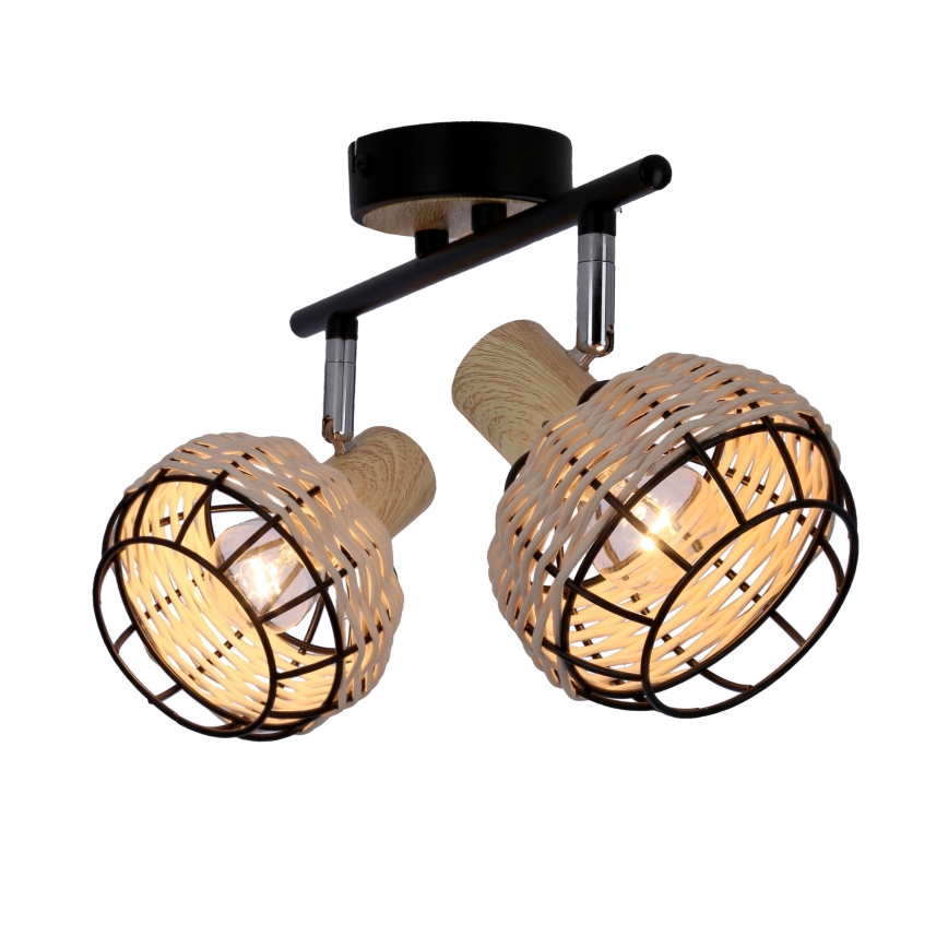 Spotlight TAJGA 2xE14/40W/230V rotting/svart