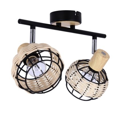 Spotlight TAJGA 2xE14/40W/230V rotting/svart