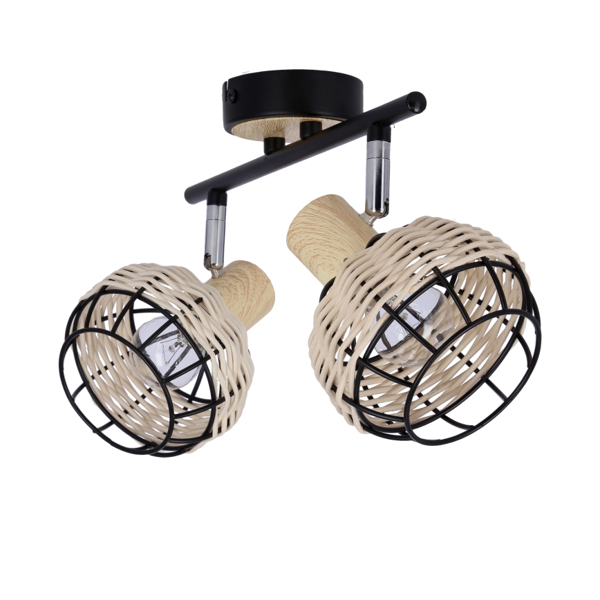 Spotlight TAJGA 2xE14/40W/230V rotting/svart
