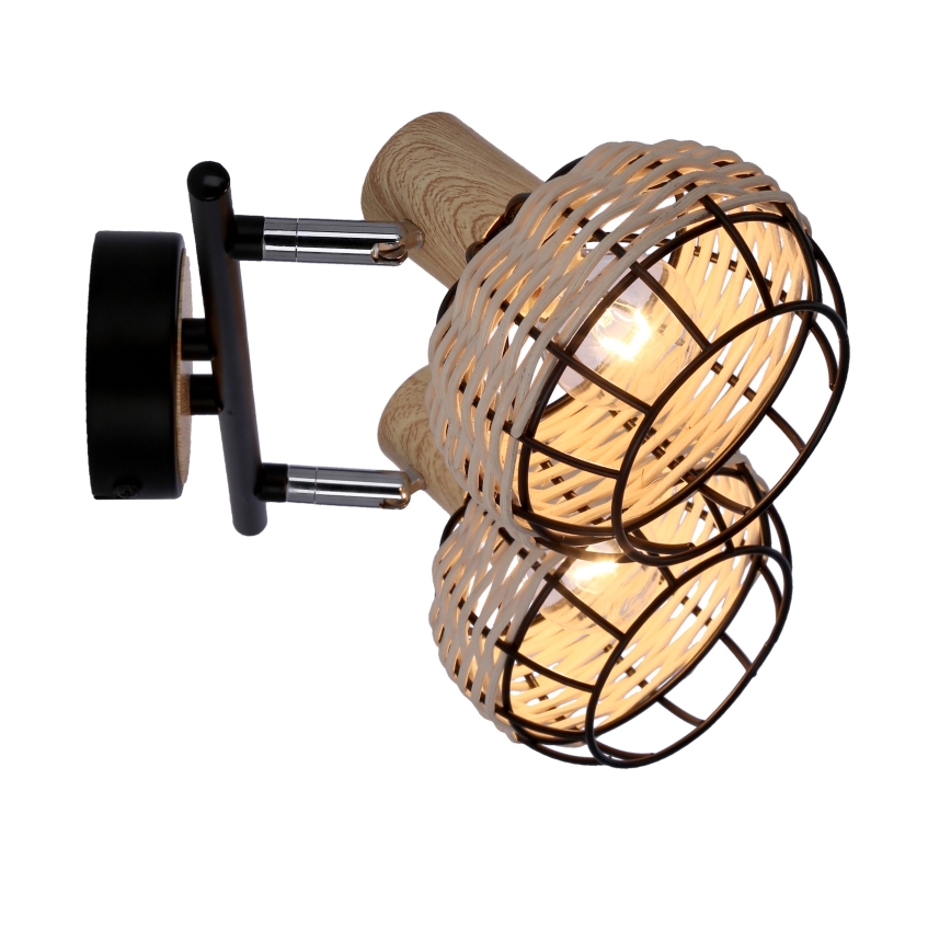 Spotlight TAJGA 2xE14/40W/230V rotting/svart