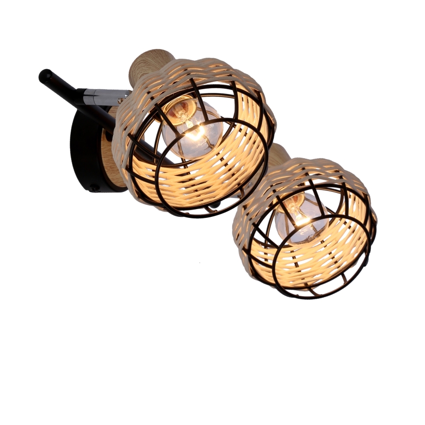 Spotlight TAJGA 2xE14/40W/230V rotting/svart