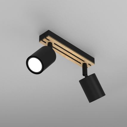 Spotlight TERRA 2xGU10/8W/230V svart/ek