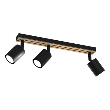 Spotlight TERRA 3xGU10/8W/230V svart/ek