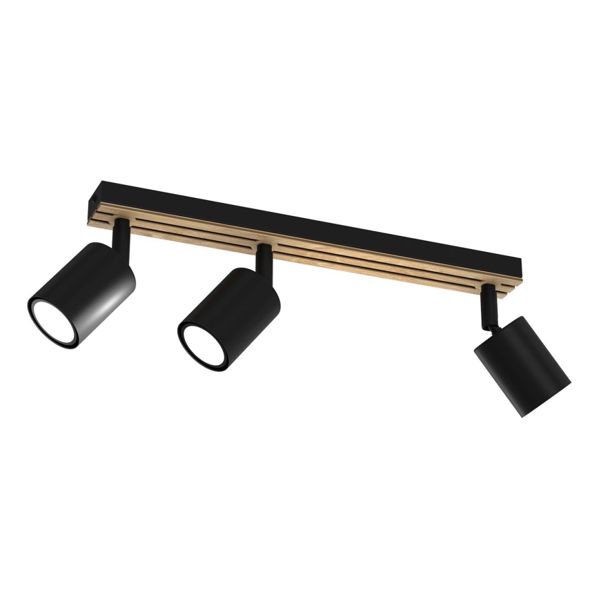 Spotlight TERRA 3xGU10/8W/230V svart/ek