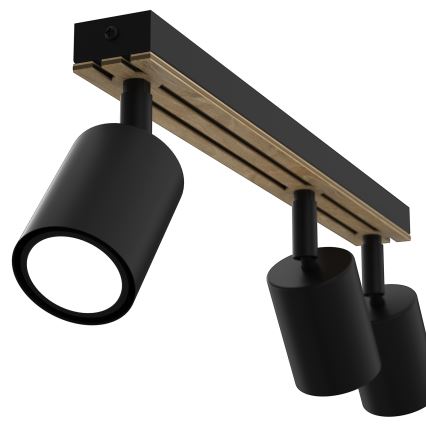 Spotlight TERRA 3xGU10/8W/230V svart/ek