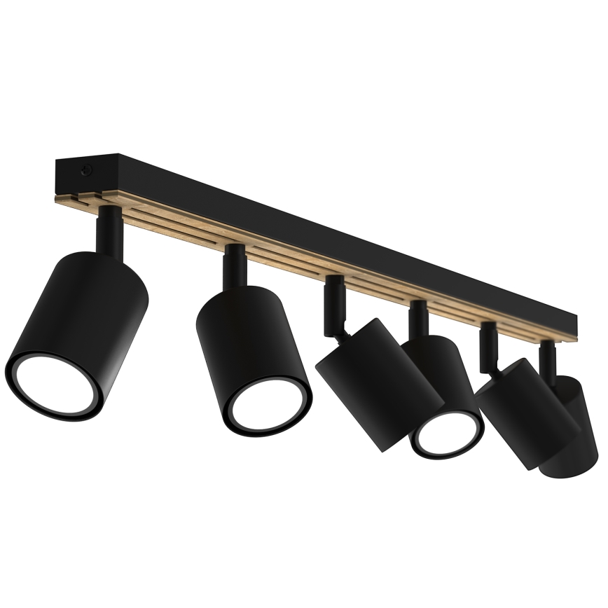 Spotlight TERRA 6xGU10/8W/230V svart/ek