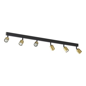 Spotlight  TOP 6xGU10/10W/230V gyllene /svart 