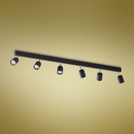 Spotlight  TOP 6xGU10/10W/230V svart 