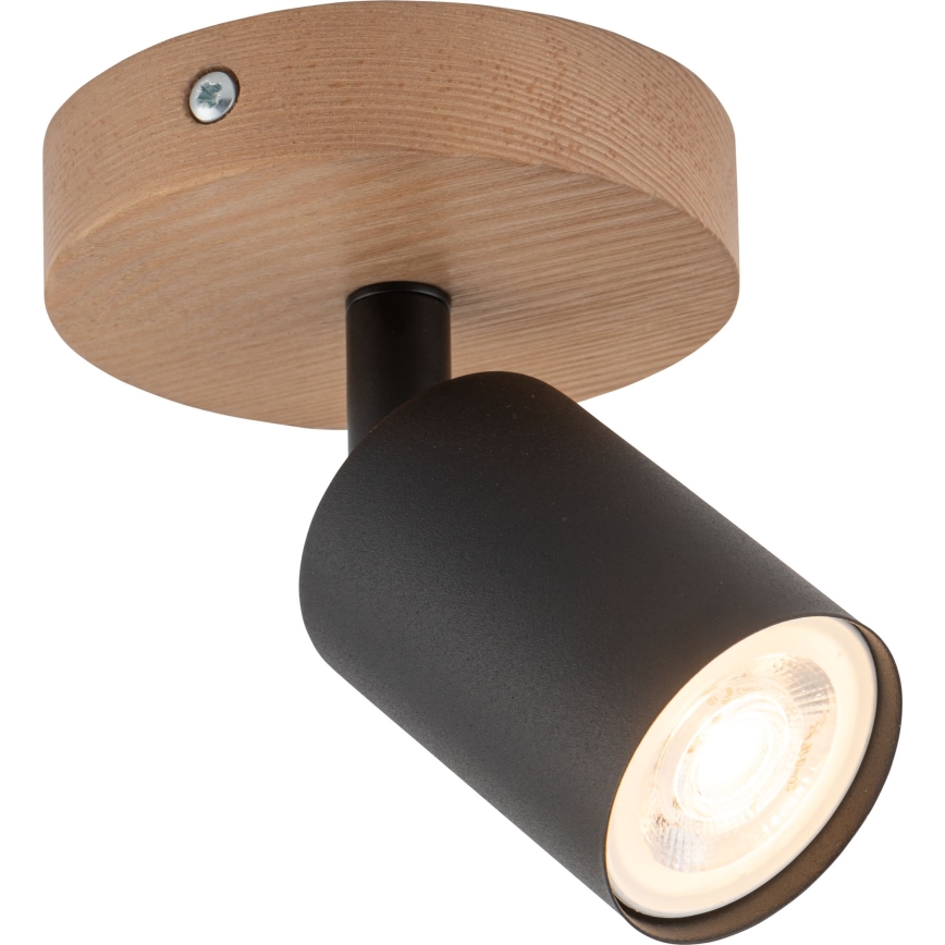 Spotlight  TOP WOOD 1xGU10/10W/230V svart /trä