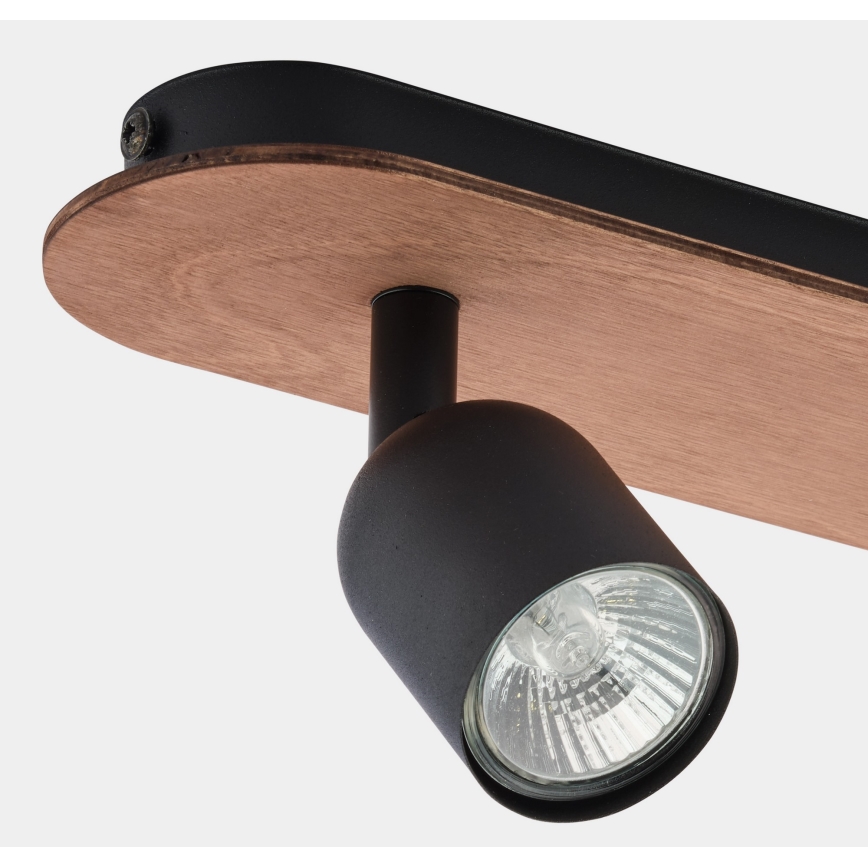 Spotlight  TOP WOOD 2xGU10/10W/230V svart /trä