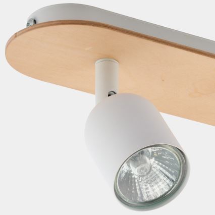 Spotlight  TOP WOOD 2xGU10/10W/230V vit /trä
