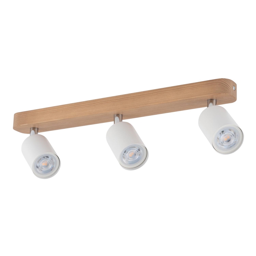 Spotlight  TOP WOOD 3xGU10/10W/230V vit /trä