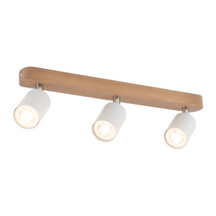 Spotlight  TOP WOOD 3xGU10/10W/230V vit /trä