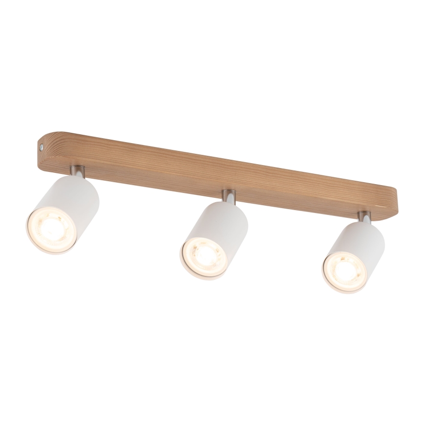 Spotlight  TOP WOOD 3xGU10/10W/230V vit /trä