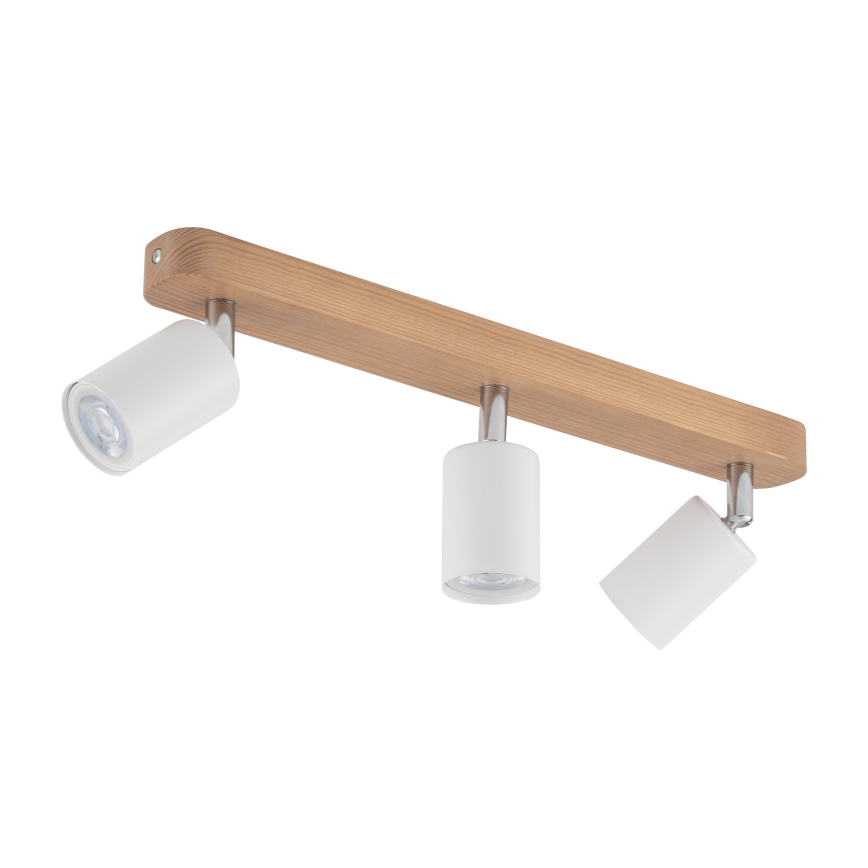 Spotlight  TOP WOOD 3xGU10/10W/230V vit /trä