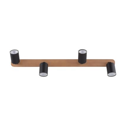 Spotlight  TOP WOOD 4xGU10/10W/230V svart /trä