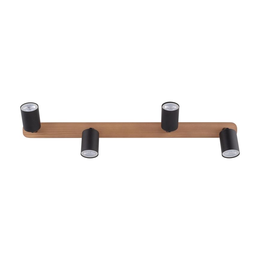 Spotlight  TOP WOOD 4xGU10/10W/230V svart /trä