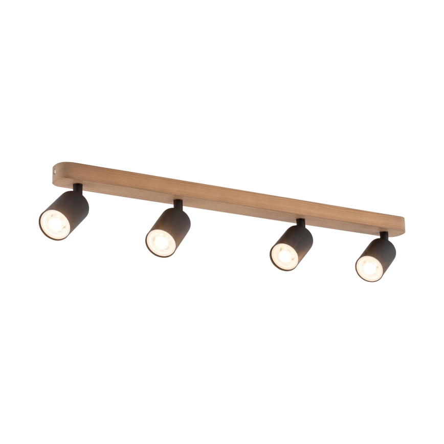 Spotlight  TOP WOOD 4xGU10/10W/230V svart /trä