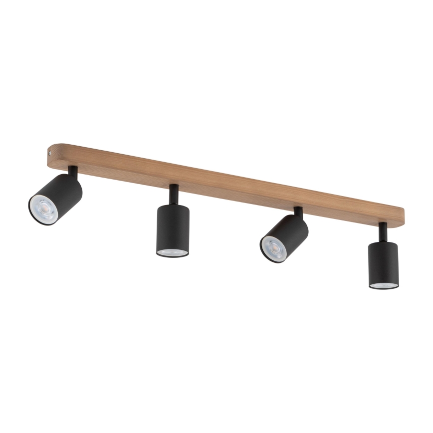 Spotlight  TOP WOOD 4xGU10/10W/230V svart /trä