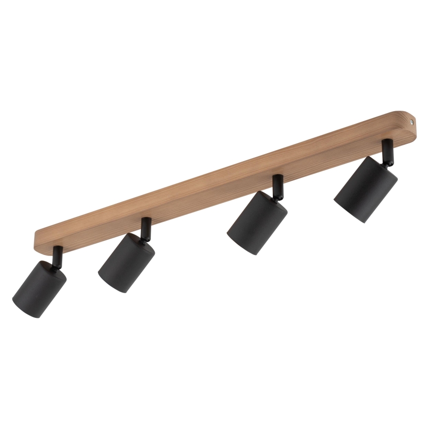 Spotlight  TOP WOOD 4xGU10/10W/230V svart /trä