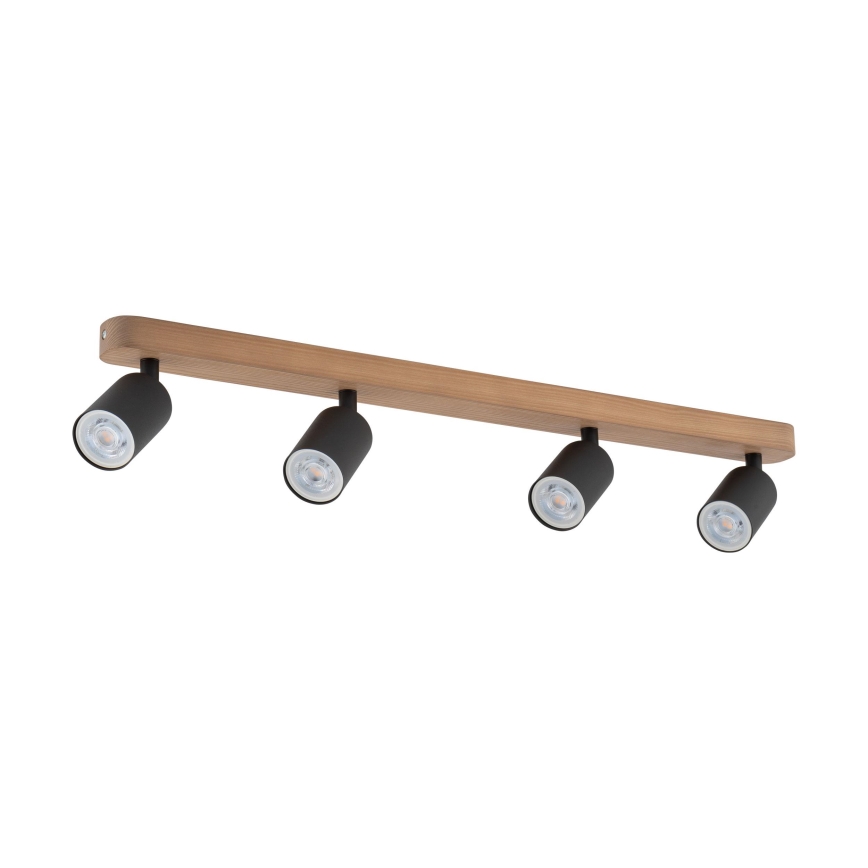 Spotlight  TOP WOOD 4xGU10/10W/230V svart /trä