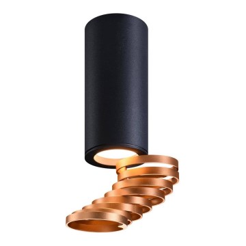Spotlight  TUBA 1xGU10/15W/230V svart /koppar