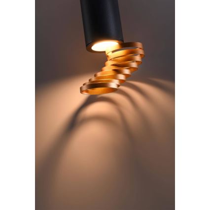 Spotlight  TUBA 1xGU10/15W/230V svart /koppar