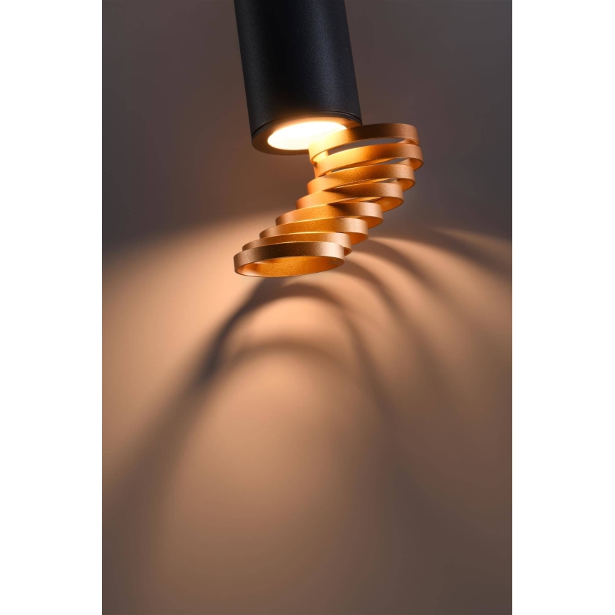 Spotlight  TUBA 1xGU10/15W/230V svart /koppar