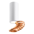 Spotlight  TUBA 1xGU10/15W/230V vit /koppar