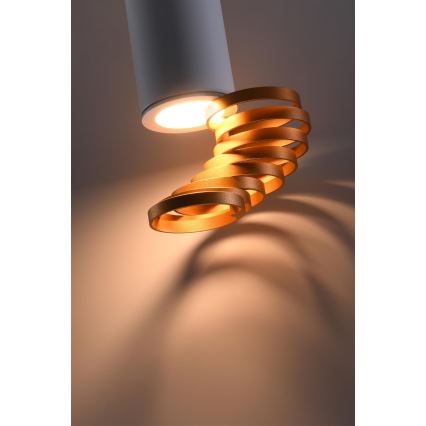 Spotlight  TUBA 1xGU10/15W/230V vit /koppar