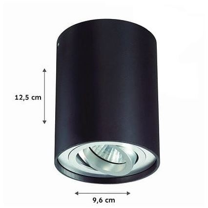 Spotlight TUBA 1xGU10/50W/230V svart