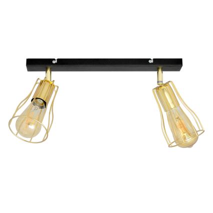 Spotlight TUBE 2xE27/15W/230V guld/svart