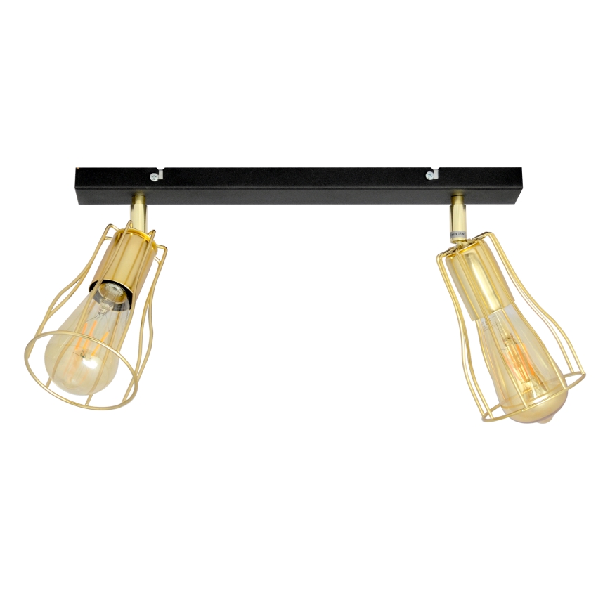 Spotlight TUBE 2xE27/15W/230V guld/svart
