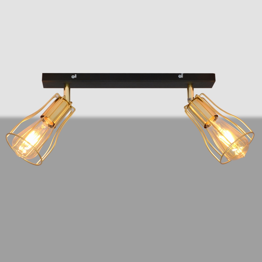 Spotlight TUBE 2xE27/15W/230V guld/svart
