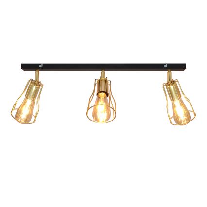 Spotlight TUBE 3xE27/15W/230V guld/svart