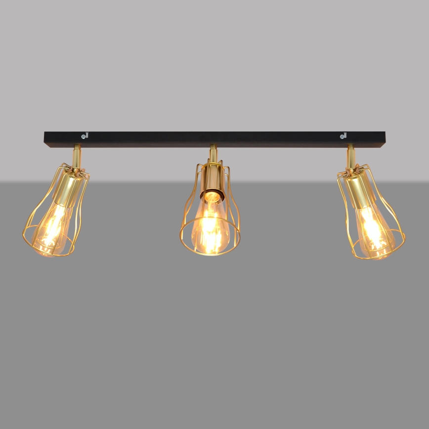 Spotlight TUBE 3xE27/15W/230V guld/svart
