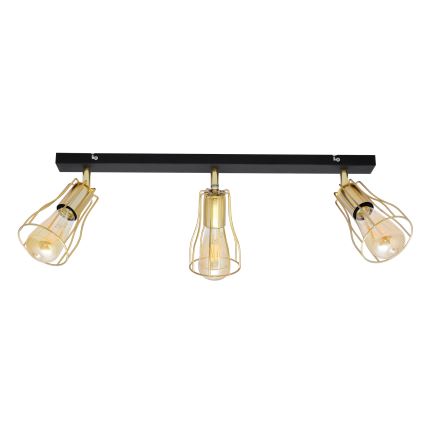 Spotlight TUBE 3xE27/15W/230V guld/svart