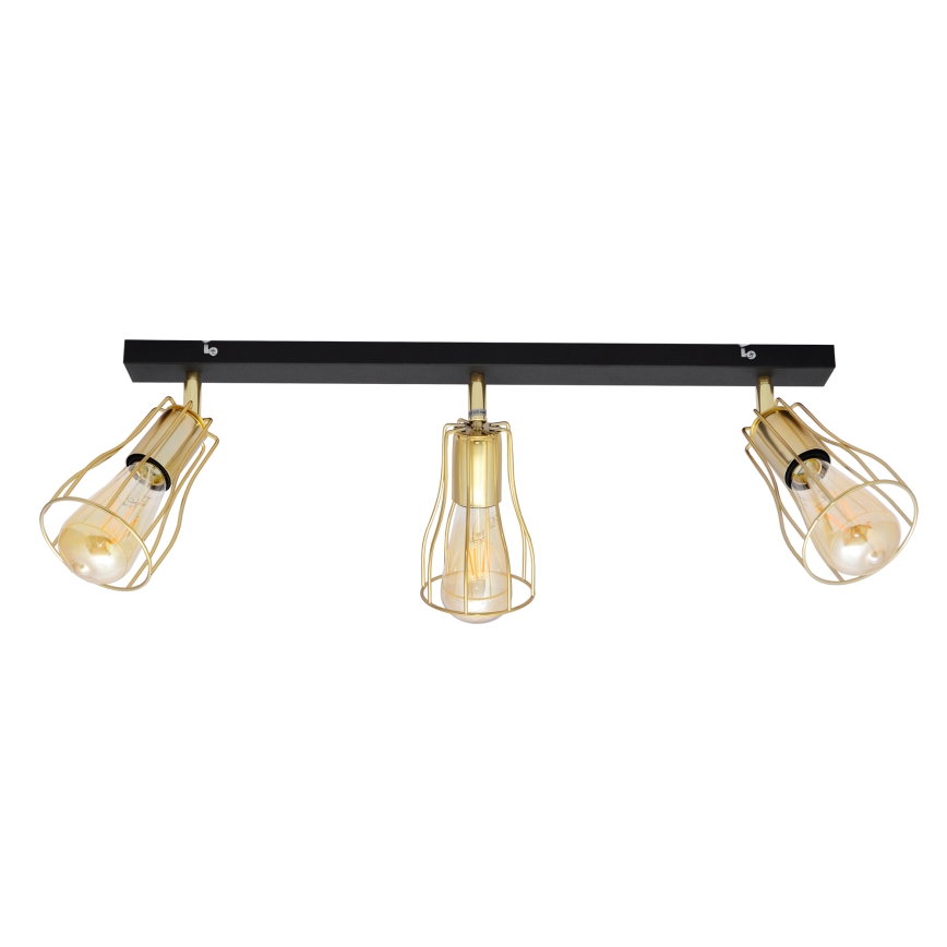 Spotlight TUBE 3xE27/15W/230V guld/svart