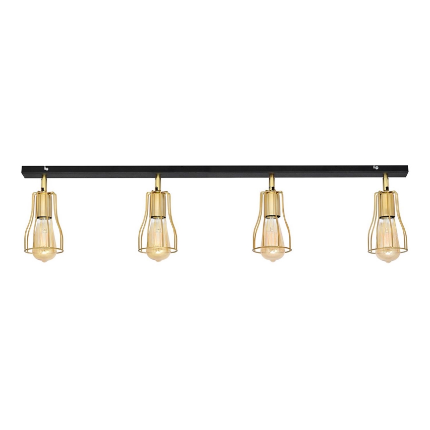 Spotlight TUBE 4xE27/15W/230V guld/svart