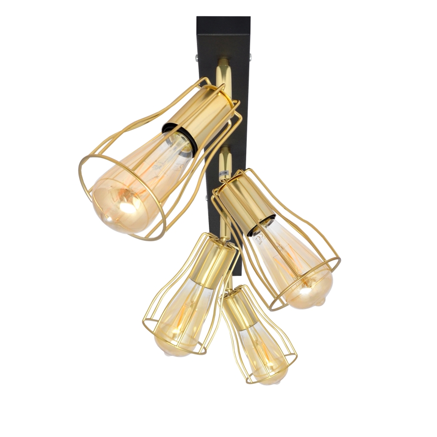 Spotlight TUBE 4xE27/15W/230V guld/svart