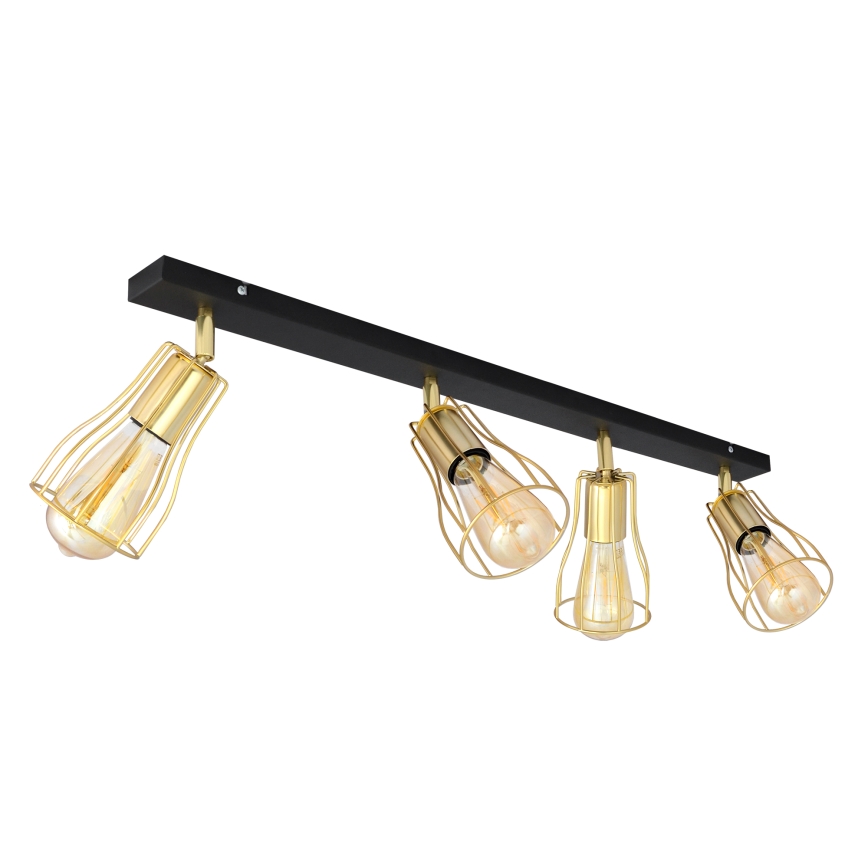 Spotlight TUBE 4xE27/15W/230V guld/svart