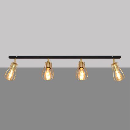 Spotlight TUBE 4xE27/15W/230V guld/svart