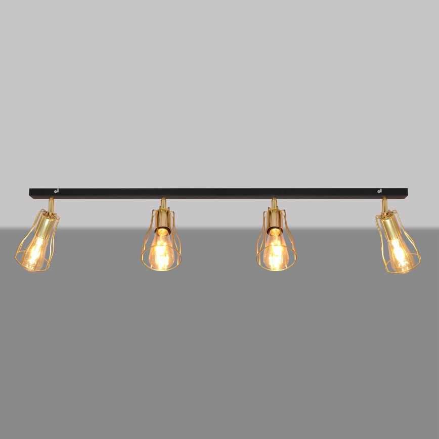 Spotlight TUBE 4xE27/15W/230V guld/svart