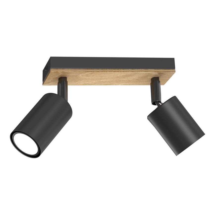 Spotlight TULON 2xGU10/8W/230V svart/ek