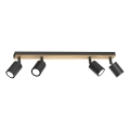Spotlight TULON 4xGU10/8W/230V svart/ek