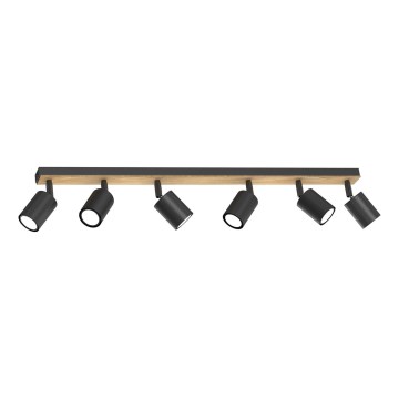 Spotlight TULON 6xGU10/8W/230V svart/ek