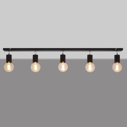 Spotlight  TUNE 5xE27/20W/230V svart 