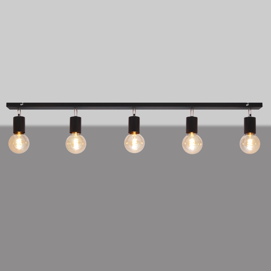 Spotlight  TUNE 5xE27/20W/230V svart 