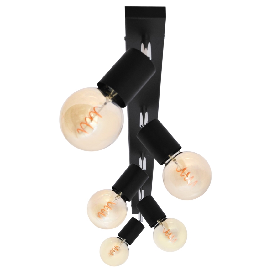 Spotlight  TUNE 5xE27/20W/230V svart 